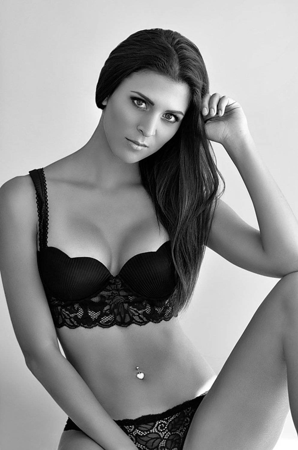 Beautiful, Black and white, Body, Female, Glamour, Lingerie, Model, Natural light, Portrait, Pose, Sensuality, Sexy, Woman, Lajos Cs&aacute;ki