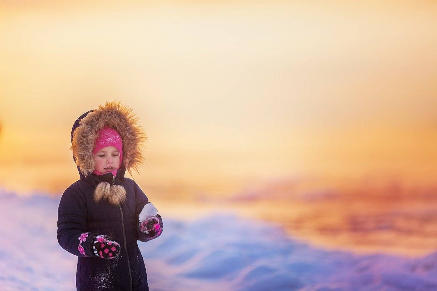 зима, снег, девочка, мороз, Зоя Павкина