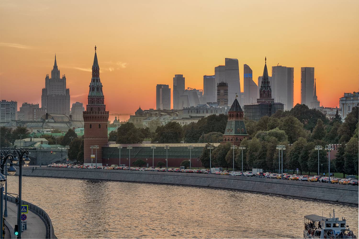 Россия, Москва, город, архитектура, Кремль, река, Лариса Дука