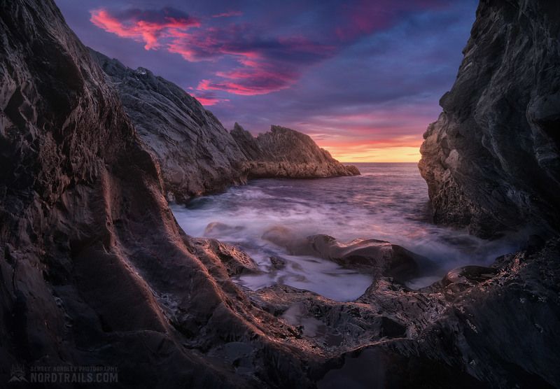кольский, рыбачий, Закатный момент на полуострове Рыбачий фото превью