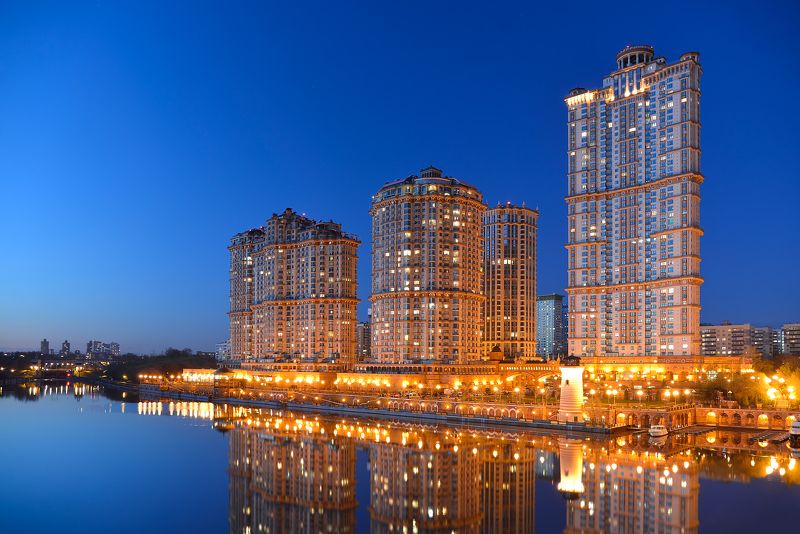 москва, вечер, жилищный комплекс Москва. ЖК \