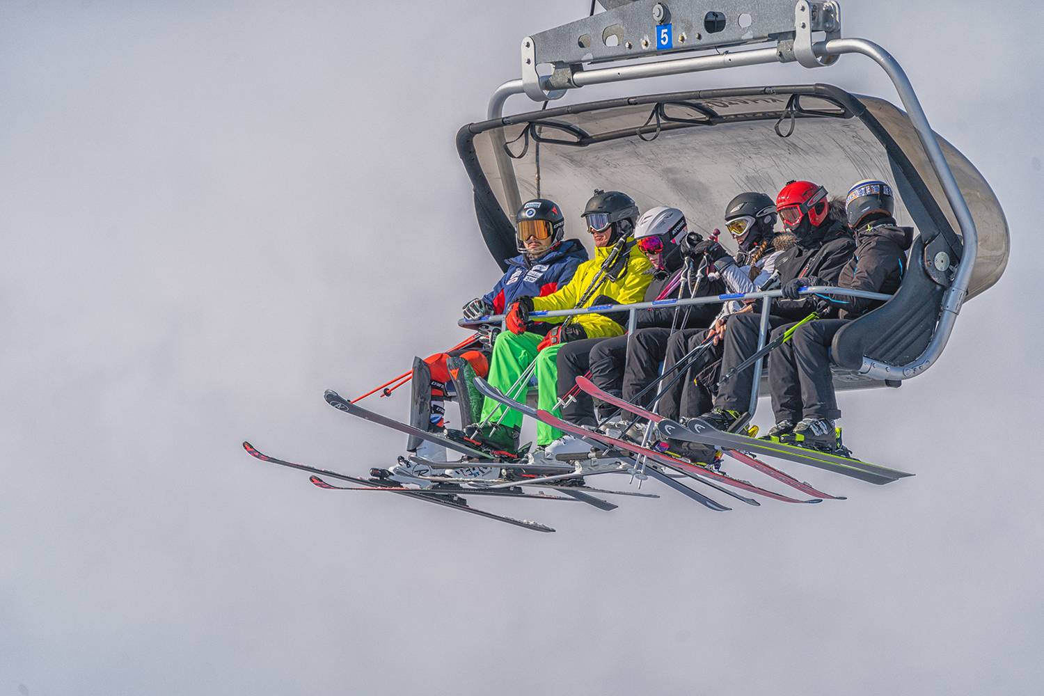 Россия, Сахалин, Горный воздух,лыжники, лифт, Лариса Дука