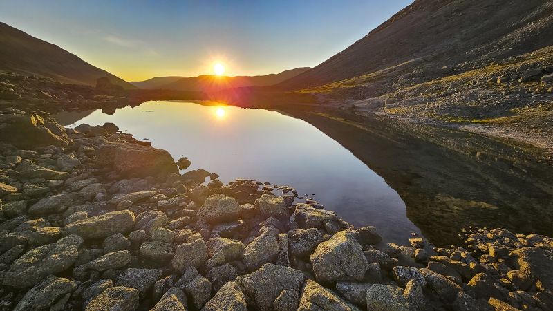 Хиьины, рассвет, горы, утро в горах утро в Хибинах фото превью