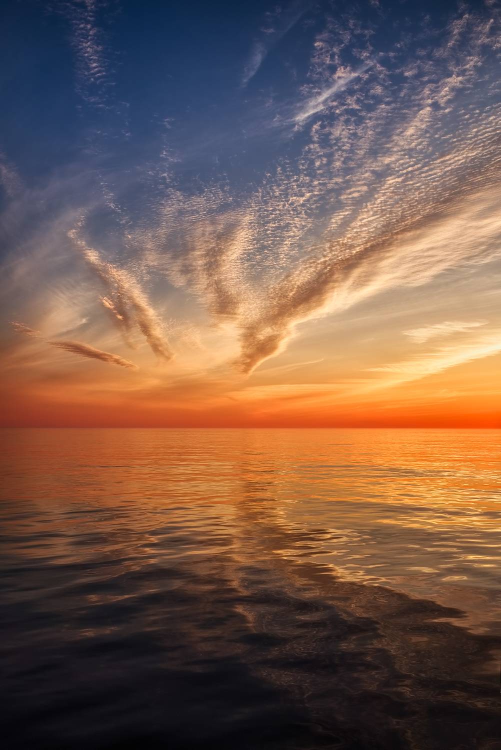 охотское море, вечер, закат, штиль, лето, Евгений Паршуков