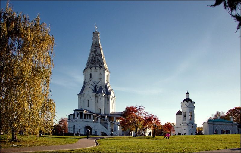 город, архитектура, церковь Церковь Вознесения Господня в Коломенском парке. Москва фото превью