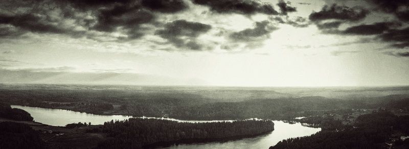 Омытый дождём берег птицами отпет. фото превью