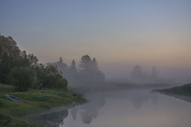 Утро на реке фото превью