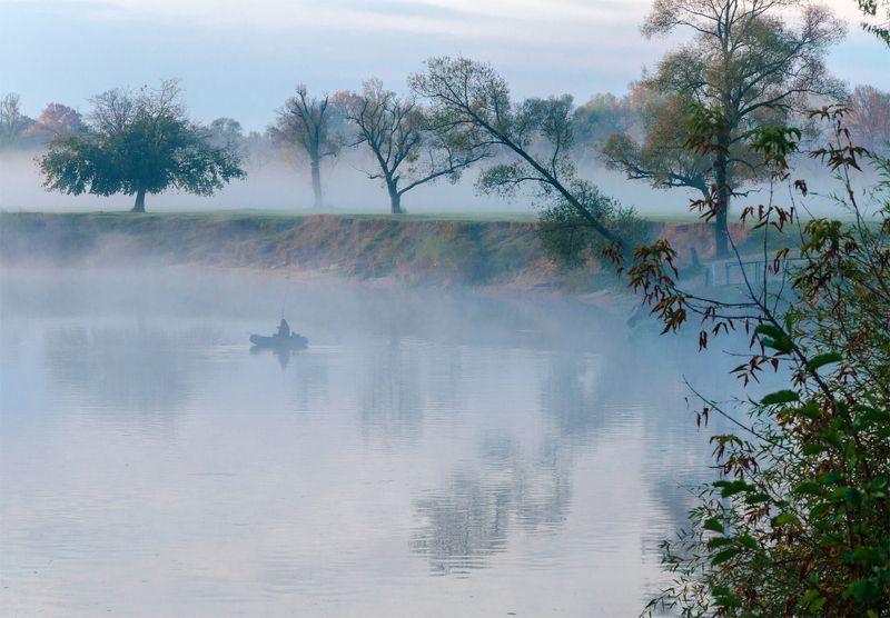 туман утро Сквозь утренний туман фото превью