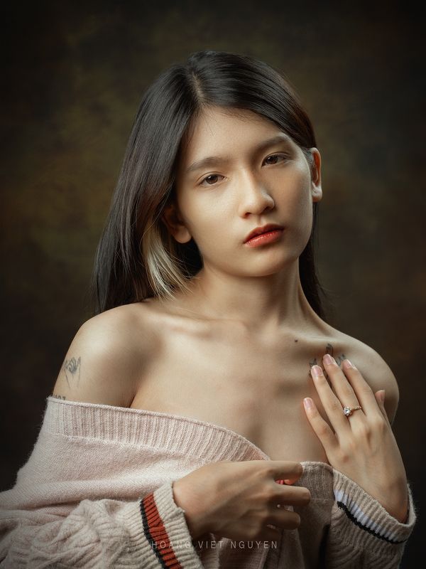 portrait, mood portrait, face, mood, asian, vietnamese, vietnam, face, studio  фото превью