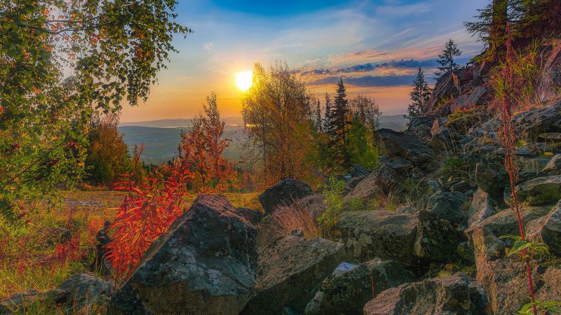 Осеннее утро фото превью