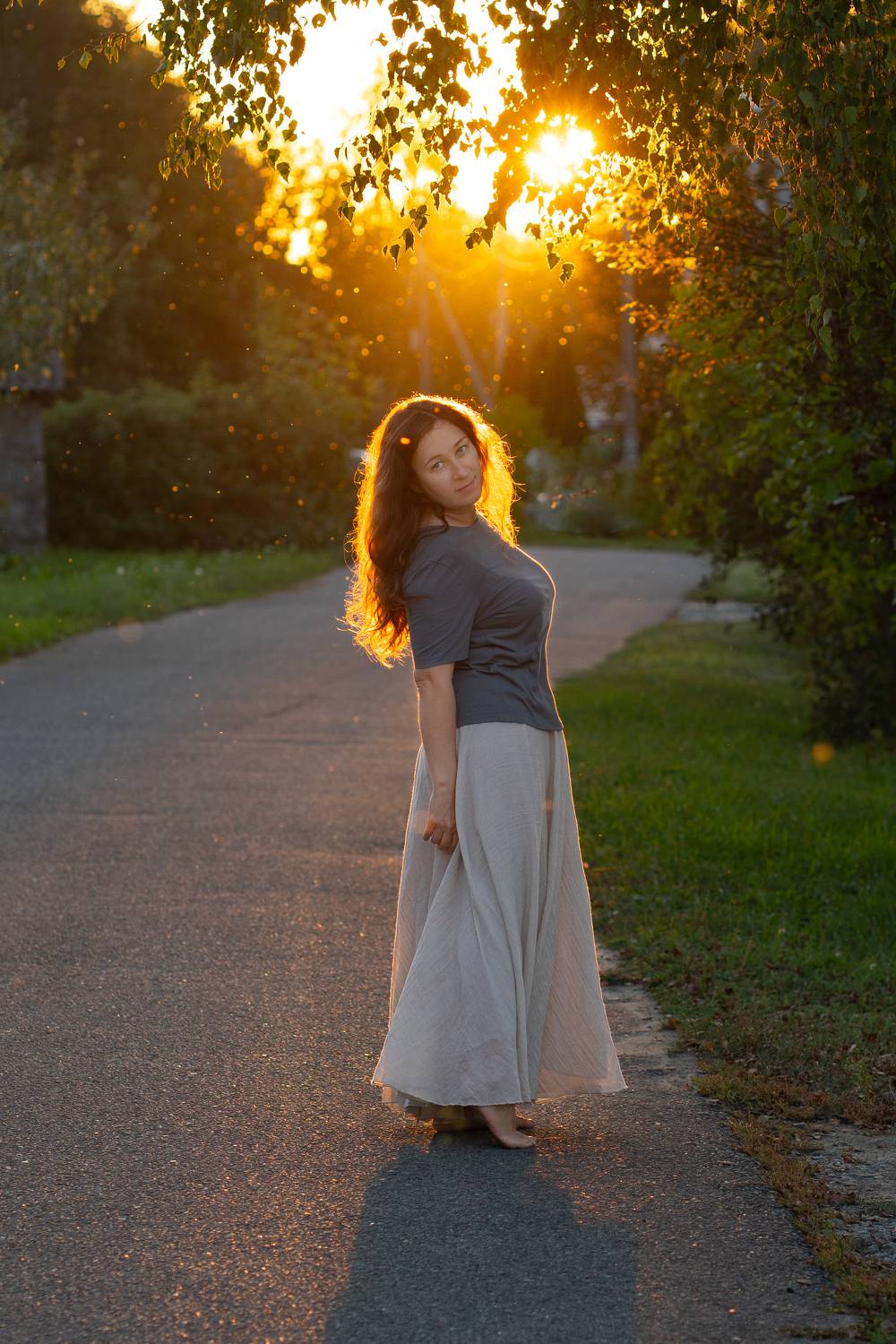 девушка, закат, Светлана Зимина