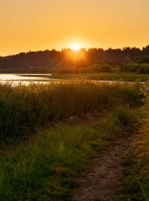 #закат #пейзаж #sunset #landscape Закат на Ветлуге фото превью
