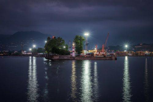 Batumi Harbour At Sundown