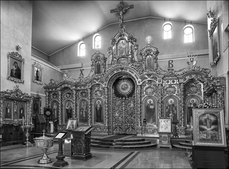 храм, крещение, чб ---= +++ =--- фото превью