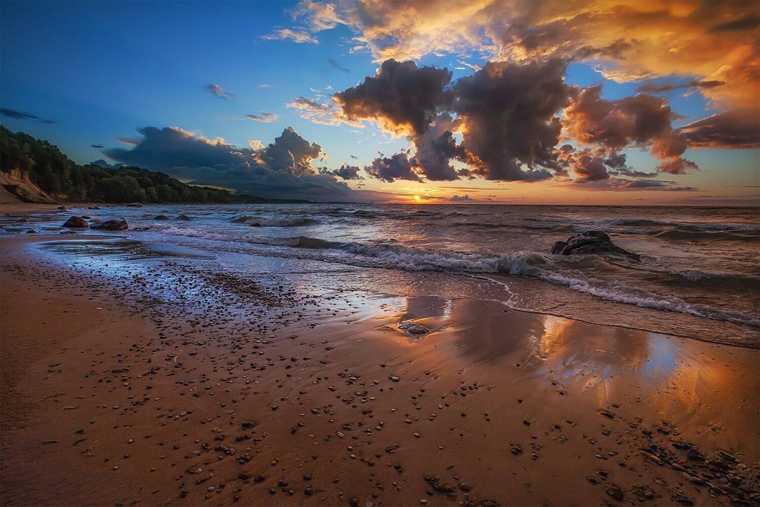 Август, Закат, Удрия, Эстония, Kljuchenkow Aleksandr