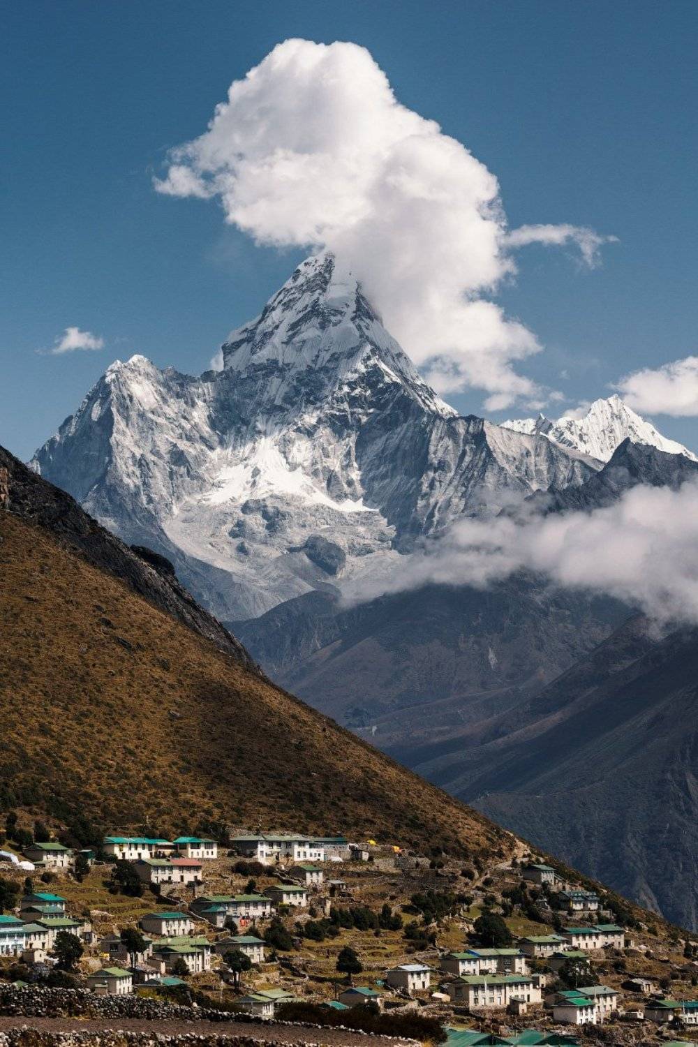 горы, гималаи, осень, вершина, ледник, непал, треккинг, Илья