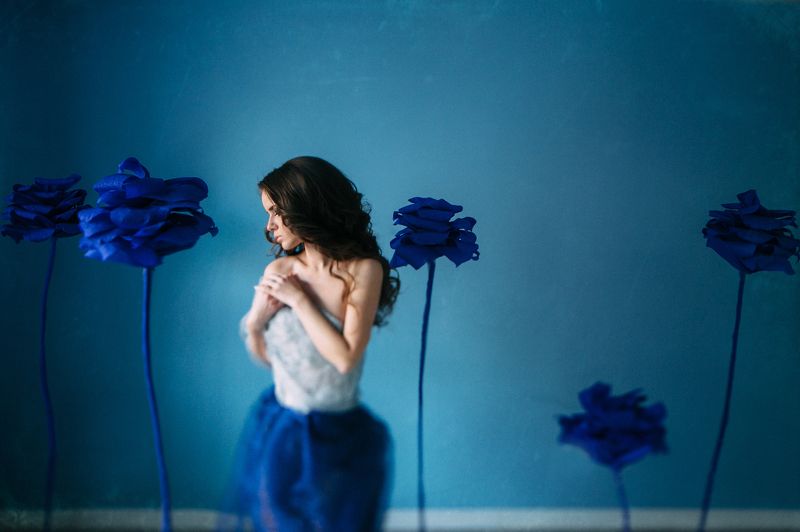 Blue flowers фото превью