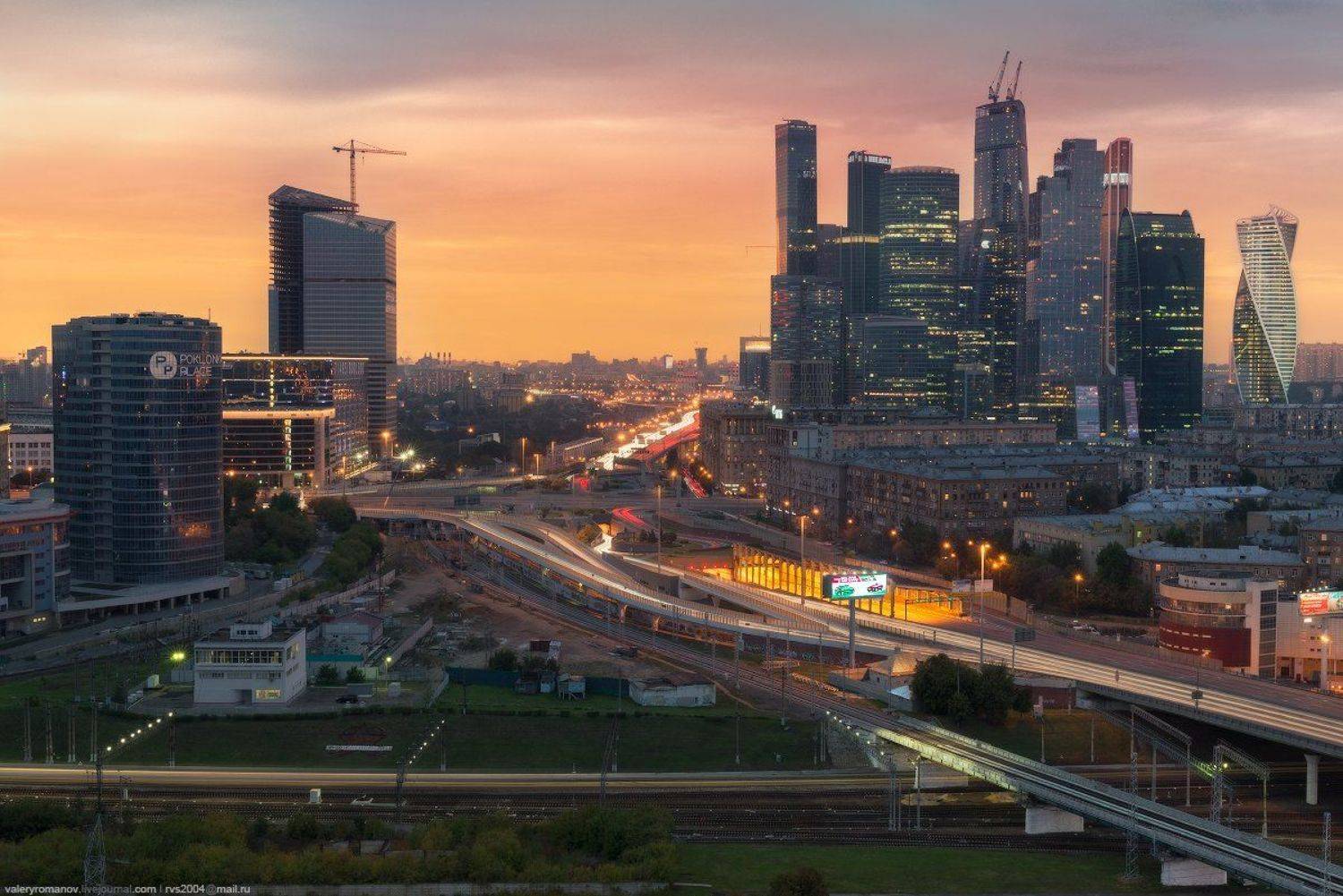 Москва-сити, Москва, закат, вечер, город, романов, Валерий Романов