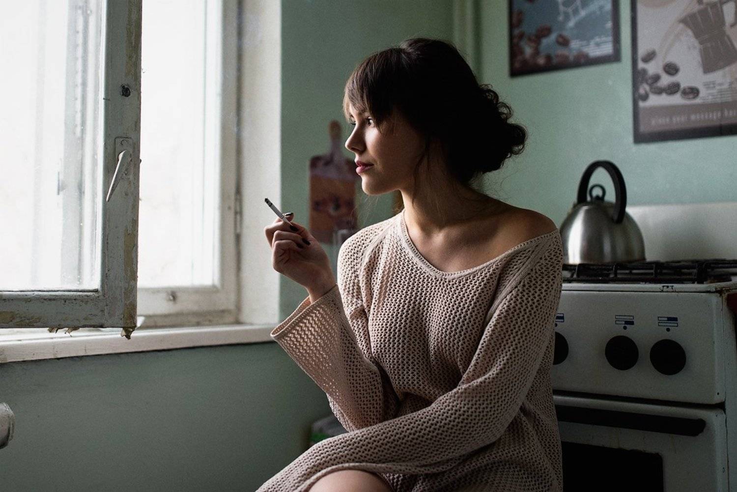 Портрет, портрет девушки, девушка, красота, лицо, окно, волосы, nikon, 85mm, Абдрахманов Аскар