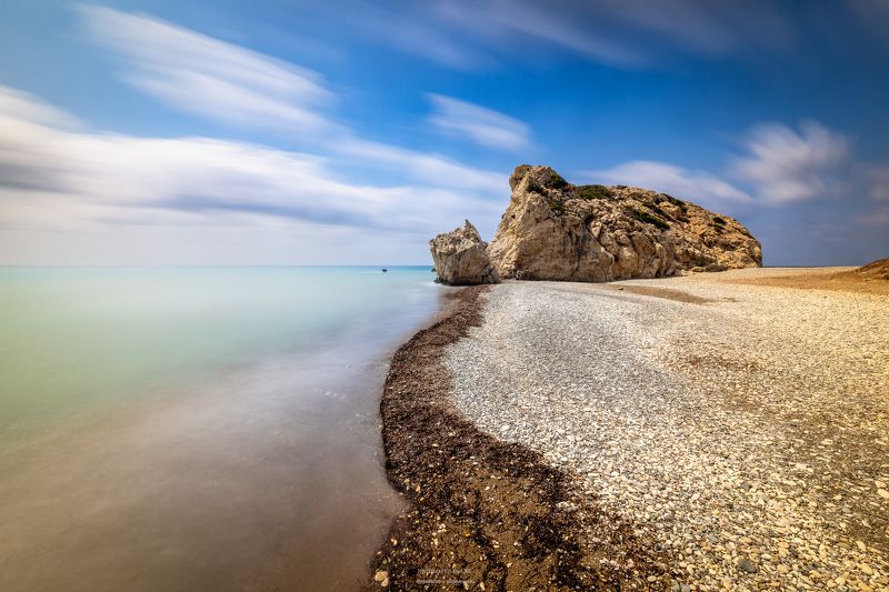 кипр, пляж, афродита, длинная выдержка, море, скалы, длинная выдержка Пляж Афродиты фото превью