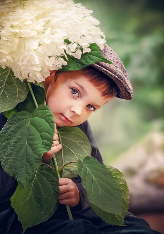 Мирошка и цветочек фото превью