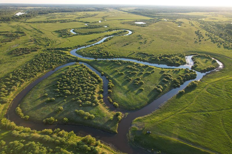дрон квадрокоптер река Речко-зигзаги фото превью