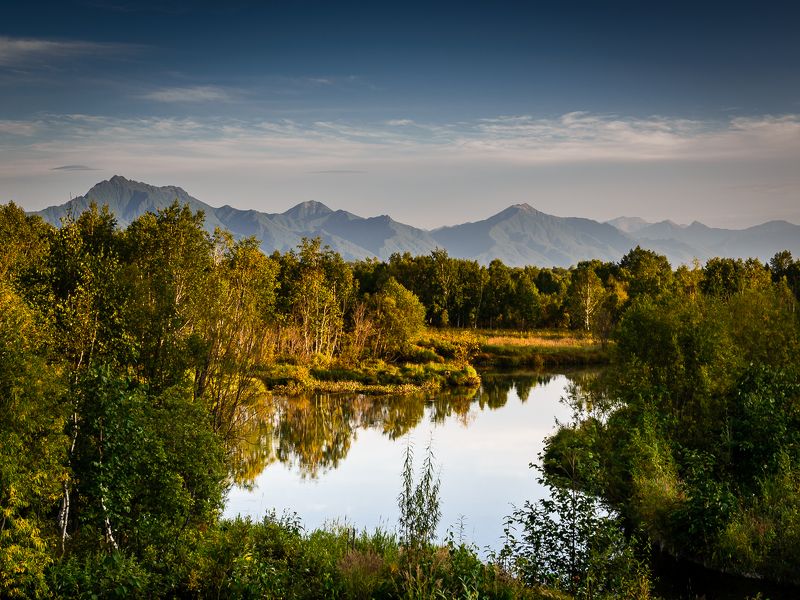 природа камчатского края ,река грешная,село пущино ... фото превью