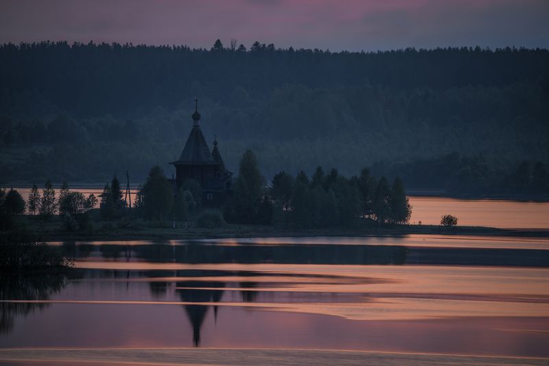 колодозеро, карелия, белая ночь Белая ночь над Колодозером фото превью