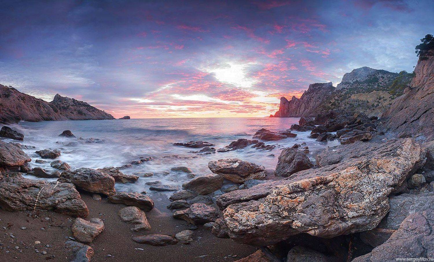 Горы, Залив, Камень, Караул-Оба, Крым, Новый свет, Пляж, Судак, Шторм, Serge Titov