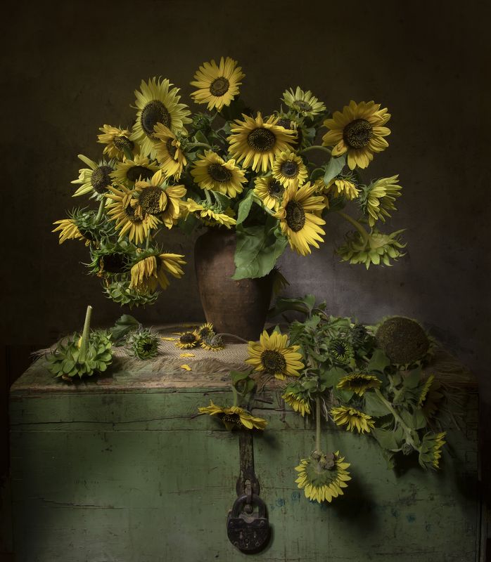 натюрморт, подсолнухи Сентябрьские подсолнухи... фото превью