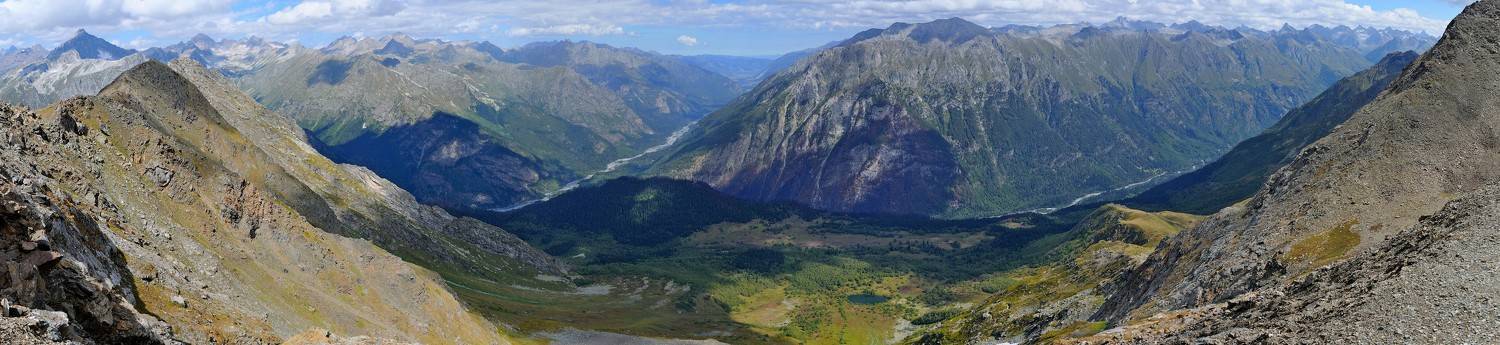 природа, горы, домбай, панорама, скалы, лес, осень, Serj Master