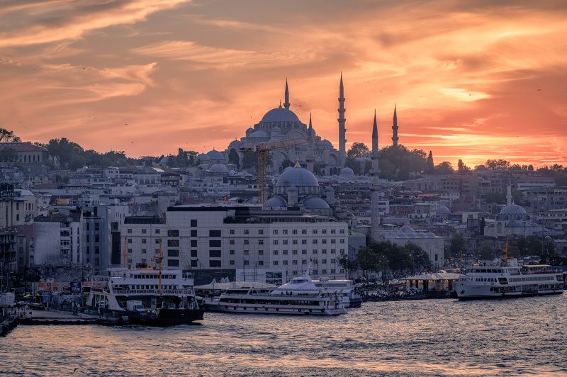 городской пейзаж, городская архитектура, мечети, стамбул, босфор Стамбул фото превью