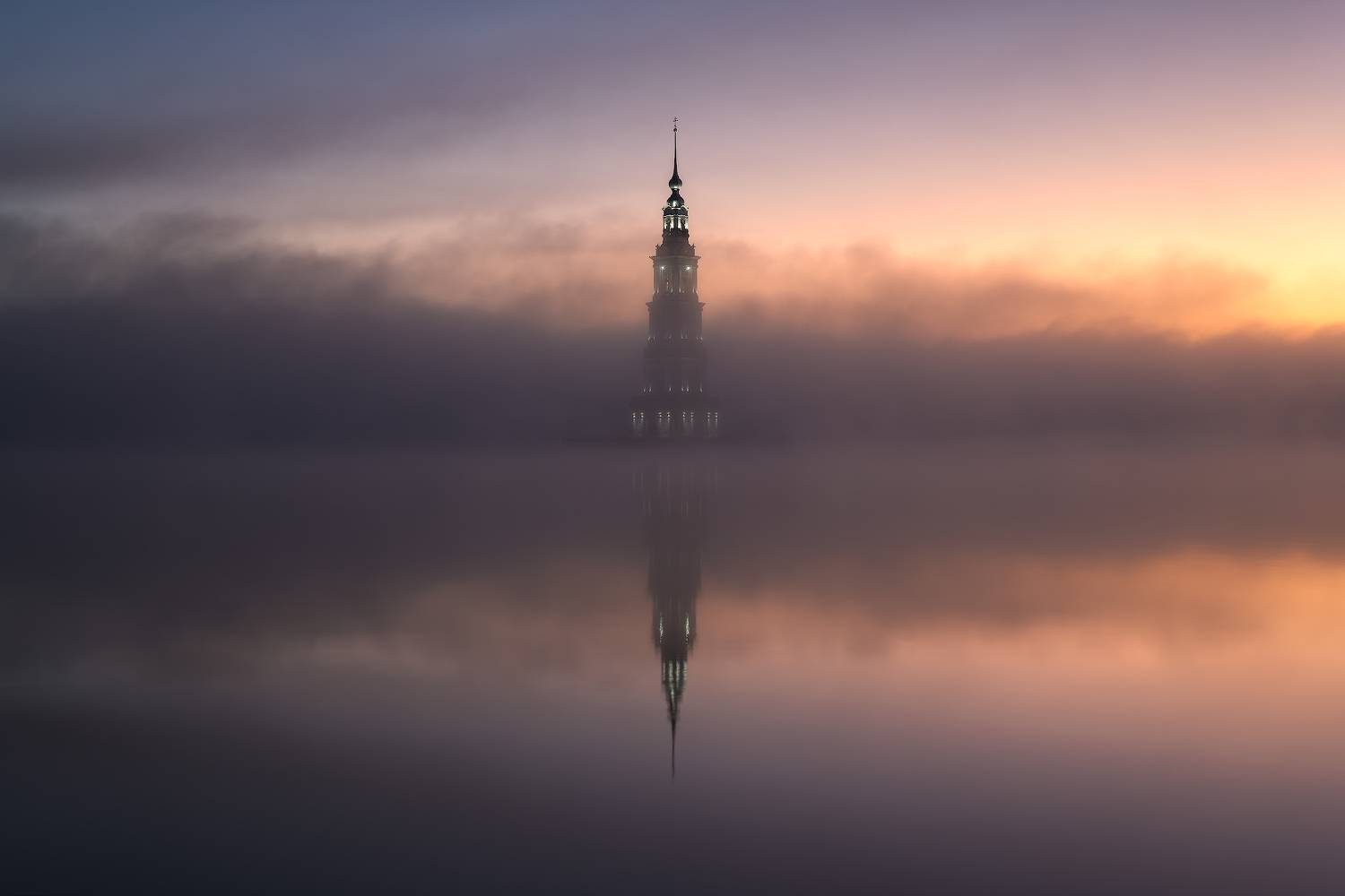 калязин, утро, волга, тверская область, Левыкин Виталий