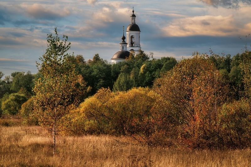 осень, филипповское, храм, владимирская область Осень в Филипповском фото превью