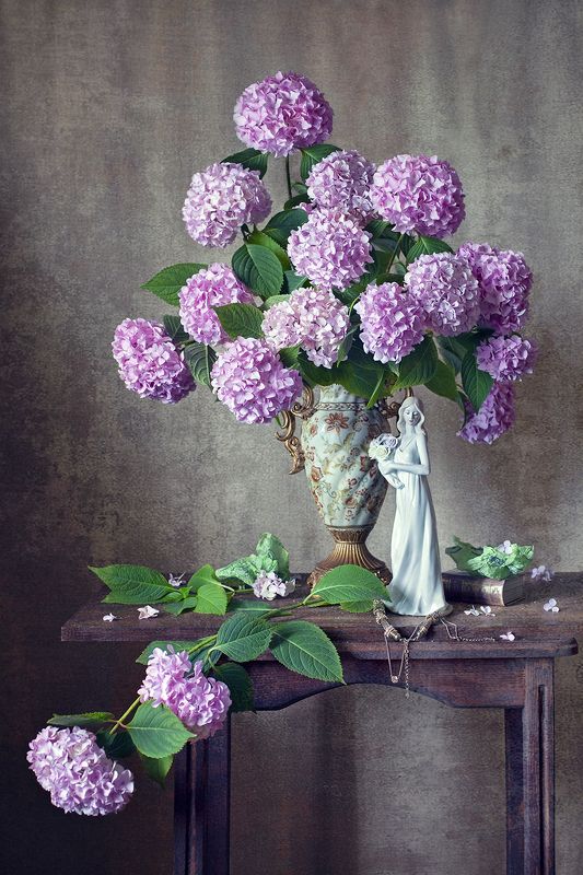 натюрморт, фотонатюрморт, натюрморт с букетом, гортензия, натюрморт с цветами, миламиронова Украшение моего сада - гортензии... фото превью