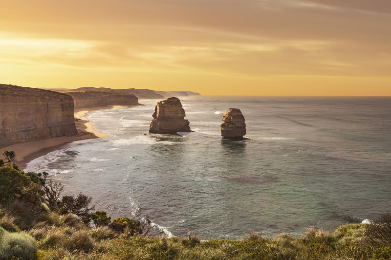 12 апостолов, великая океанская дорога, австралия, great ocean road , the twelve apostles, рассвет Рассвет на 12-ти Апостолах фото превью