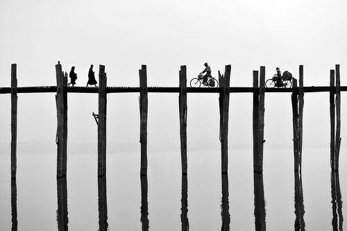 Burma (Myanmar), Mandalay, Armarapura, U Bein bridge