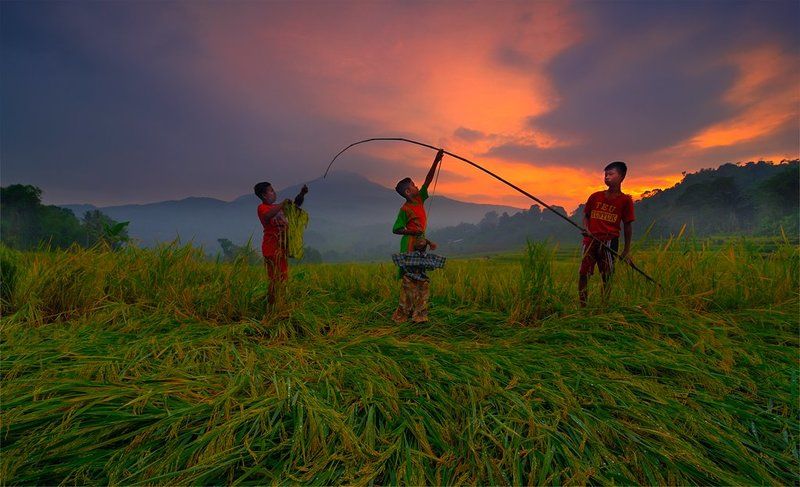 Human Interest, Landscape, Natural light, People, Sunrise Pairs of puppets фото превью