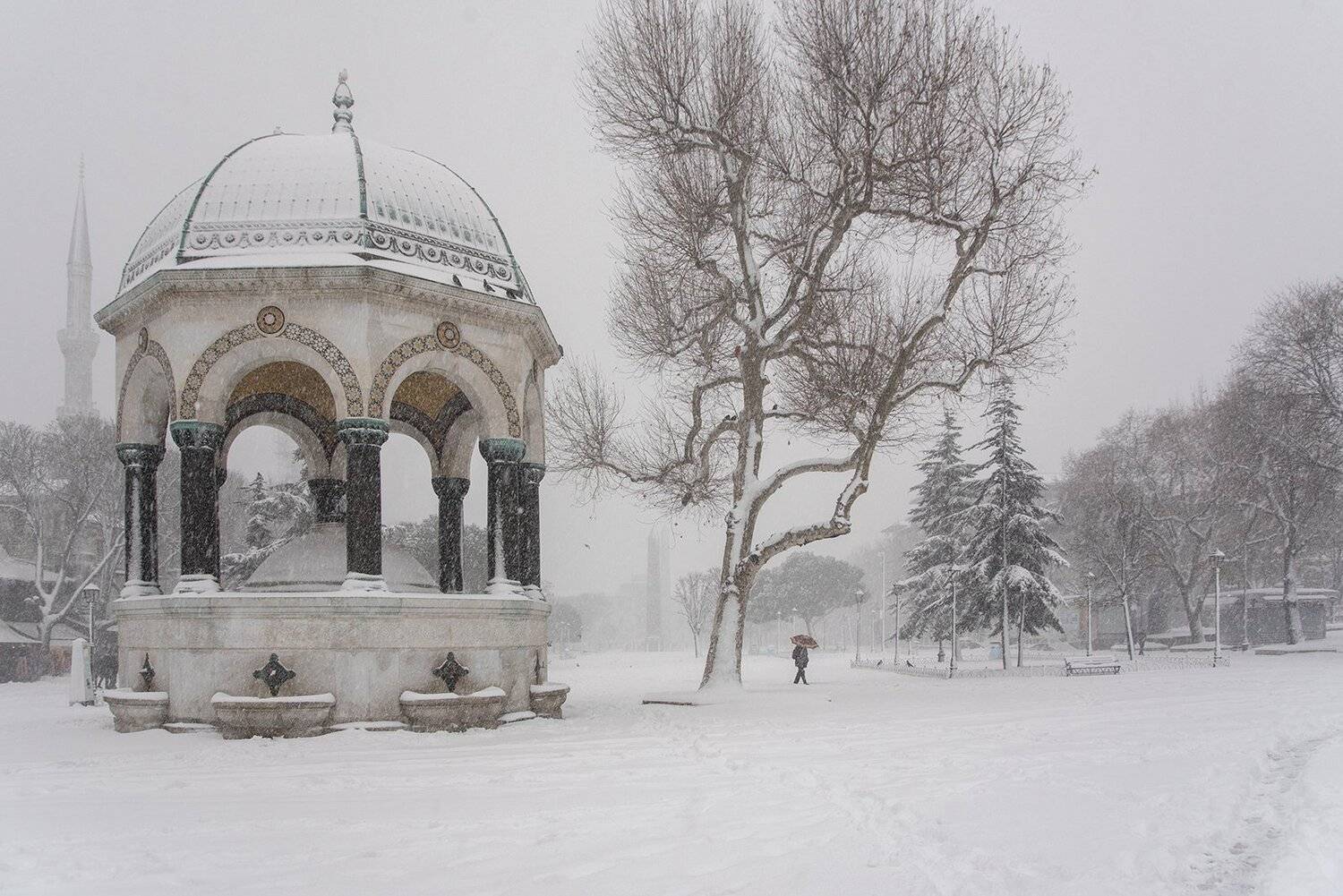 istanbul,turkey,old city,Deutsch Fountain,winter, mustafa yagci
