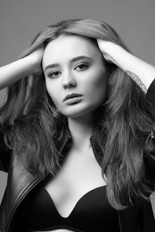 девушка , ч.б. , портрет , красота ,  Яна фото превью