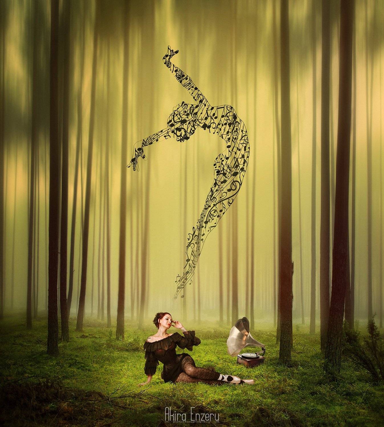 Ballerina, Ballet, Music, Woods, Enzeru Akira