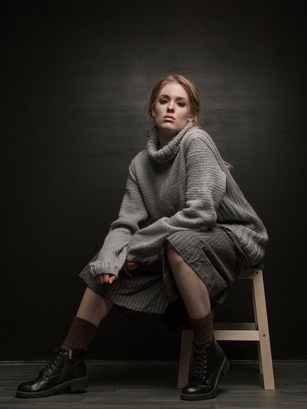 portrait, girl, fashion, studio Ксения фото превью