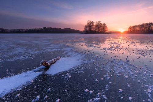 Frozen lake