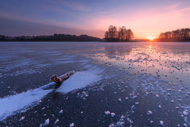 Canon 10-22, Canon 50d, Lee, Poland, Sokol, Winter Frozen lake фото превью