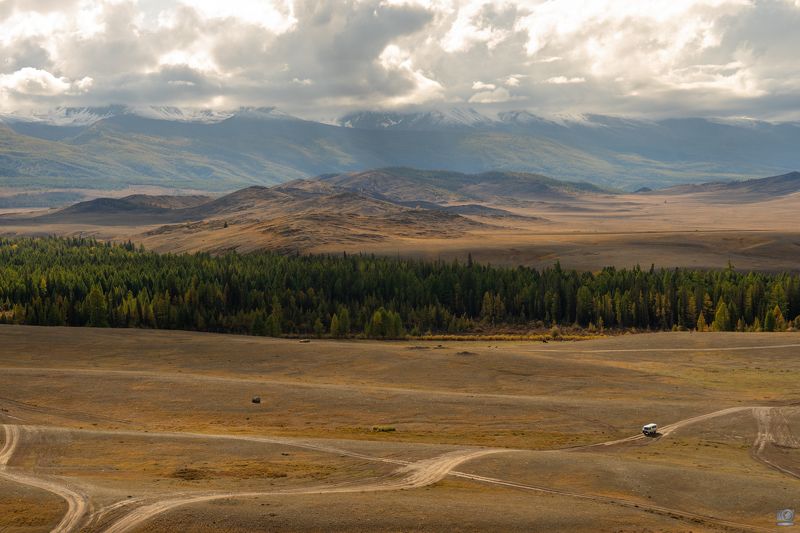 алтай осень краски Курайская степь фото превью
