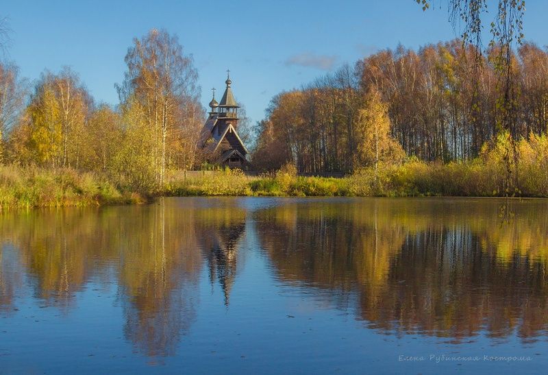 кострома, церковь Осенний пейзаж. Кострома фото превью