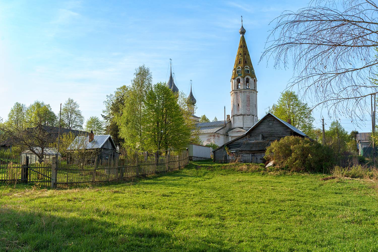 Россия, деревня, лето, церковь, архитектура, Лариса Дука