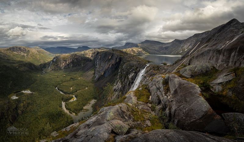 norway,landscape,panorama,panoramic,rago,national park,north,arctic,mountains,waterfall Epic Post-Glacial Landscape фото превью