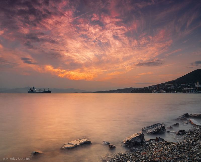 Камчатка, Авачинская бухта, Закат К берегам Камчатки фото превью