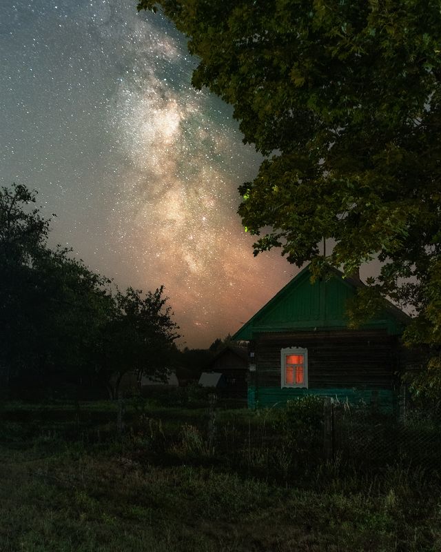 Осенняя ночь в глухой деревне фото превью